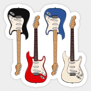 Four Stratocasters Sticker